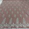 1 Yard Ivory Beaded and Corded Bridal Lace Fabric Embroidered on Polyester Net Mesh 54 Inch Width
